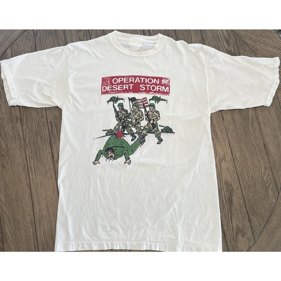 Other - Vintage 1991 operation Desert Storm shirt politics Army cartoon funny